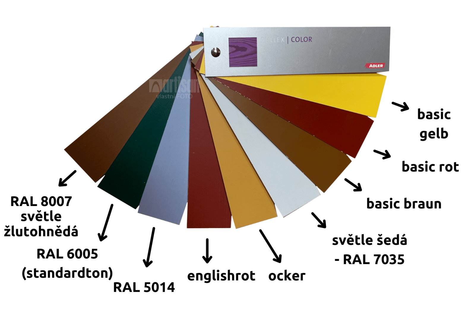 vzorník ADLER Pullex Color pro snadnější rozhodování